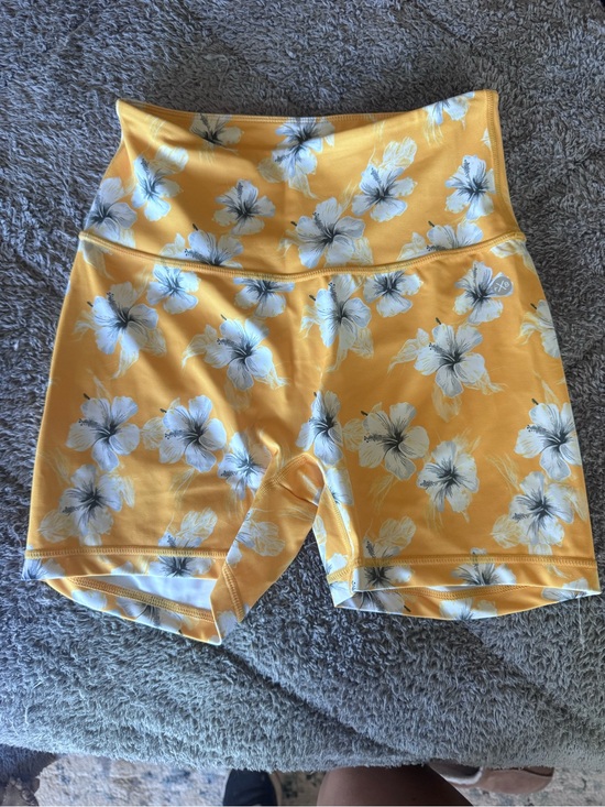 Fit Booty Apparel Pants - Fit Booty Apparel by Jessica Bass James Yellow Floral Women’s Workout Short